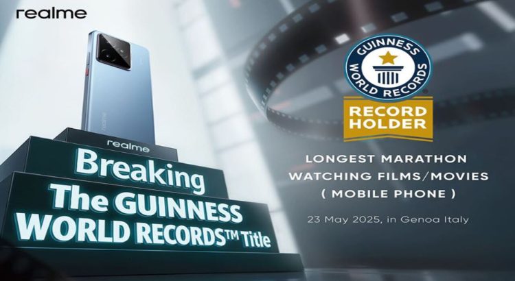Realme GT 7 Officially Breaks Guinness World Record, Longest Marathon Watching Films/Movies